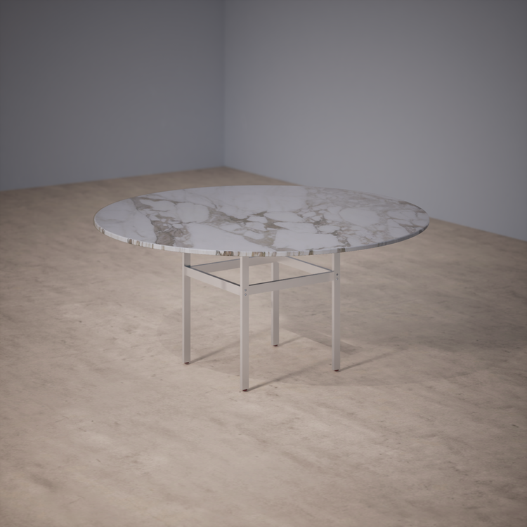 Round Dinner Table: Calacatta Vagli
