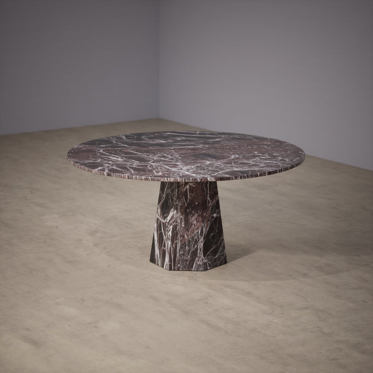 Round Dinner Table: Rosso Levanto