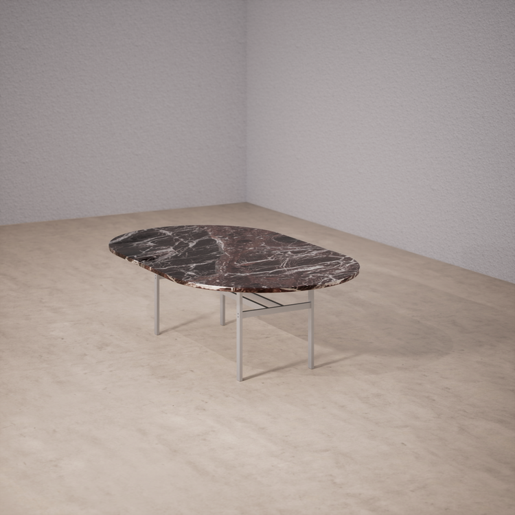 Oval Dinner Table: Rosso Levanto