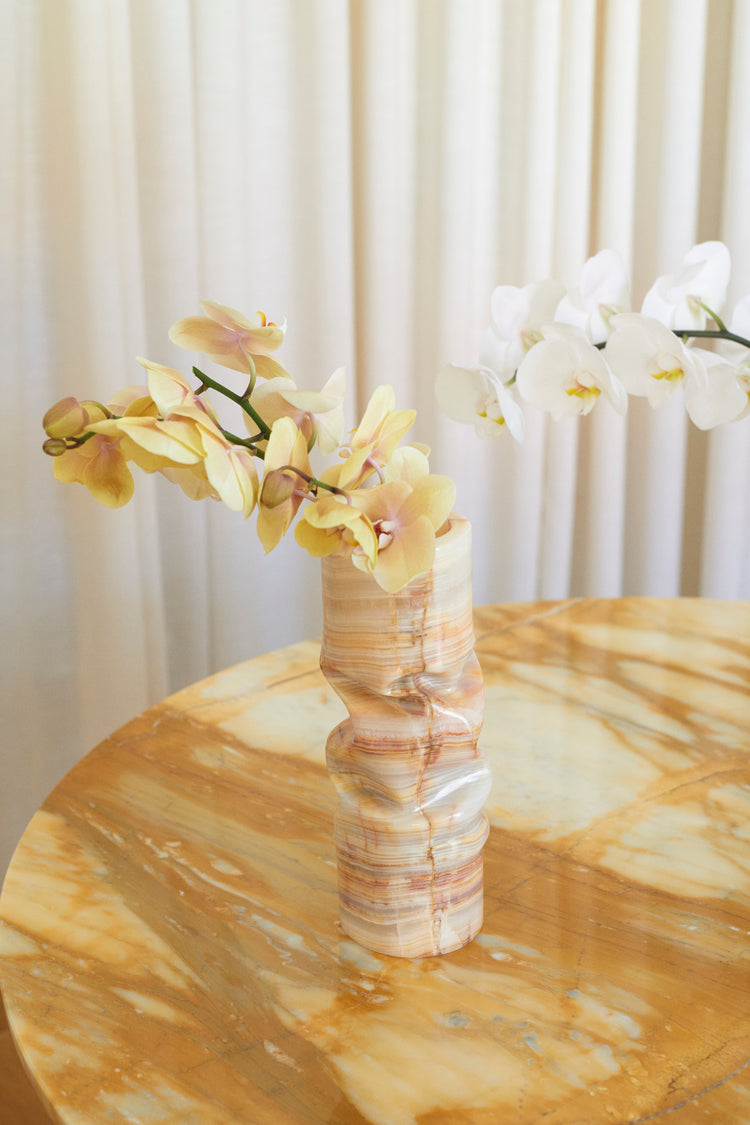 Meta Vase (Orange Onyx) by NomNom Studio