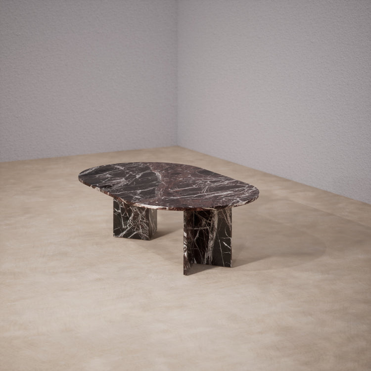 Oval Dinner Table: Rosso Levanto