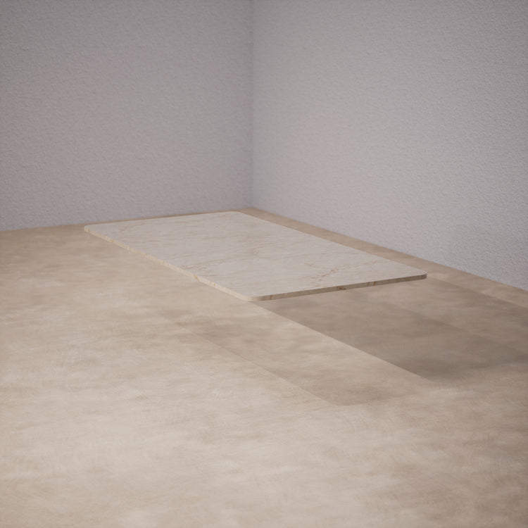 Dinner Table With Rounded Corners: Botticino Classico