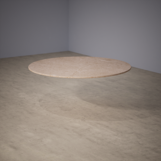 Round Dinner Table: Travertine