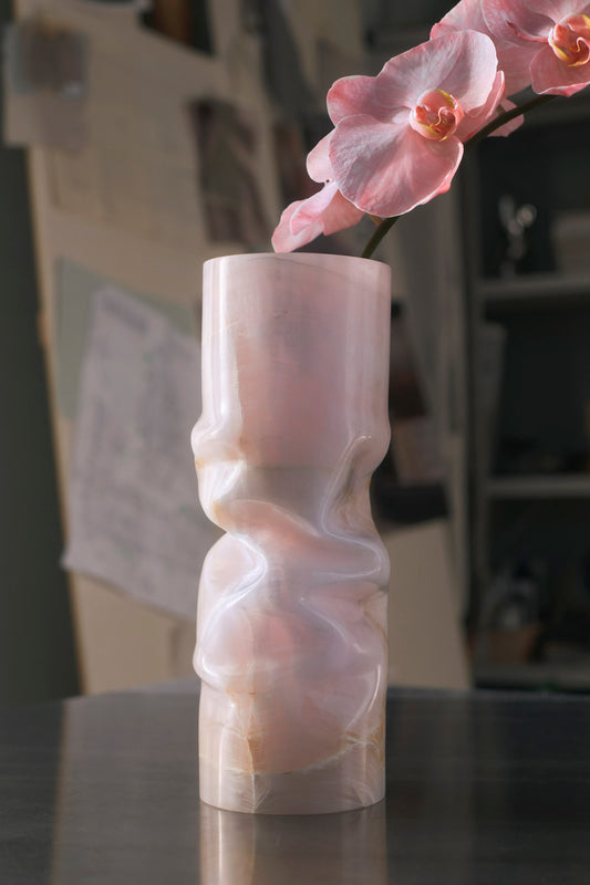 Meta Vase (Pink Onyx) by NomNom Studio