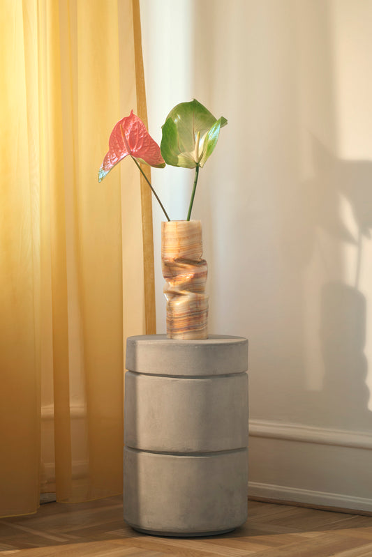 Meta Vase (Orange Onyx) by NomNom Studio
