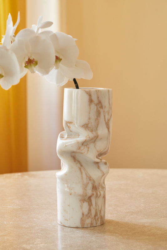 Meta Vase (Calacatta Vagli) by NomNom Studio