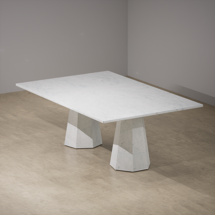 Dinner Table: Bianco Carrara