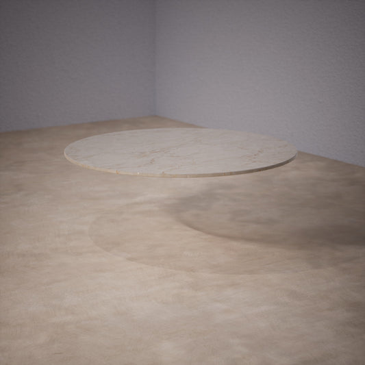 Round Dinner Table: Botticino Classico