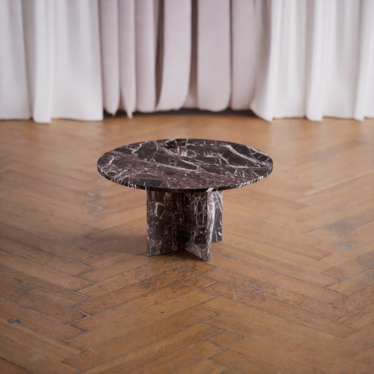 Round Side/Sofa Table: Rosso Levanto